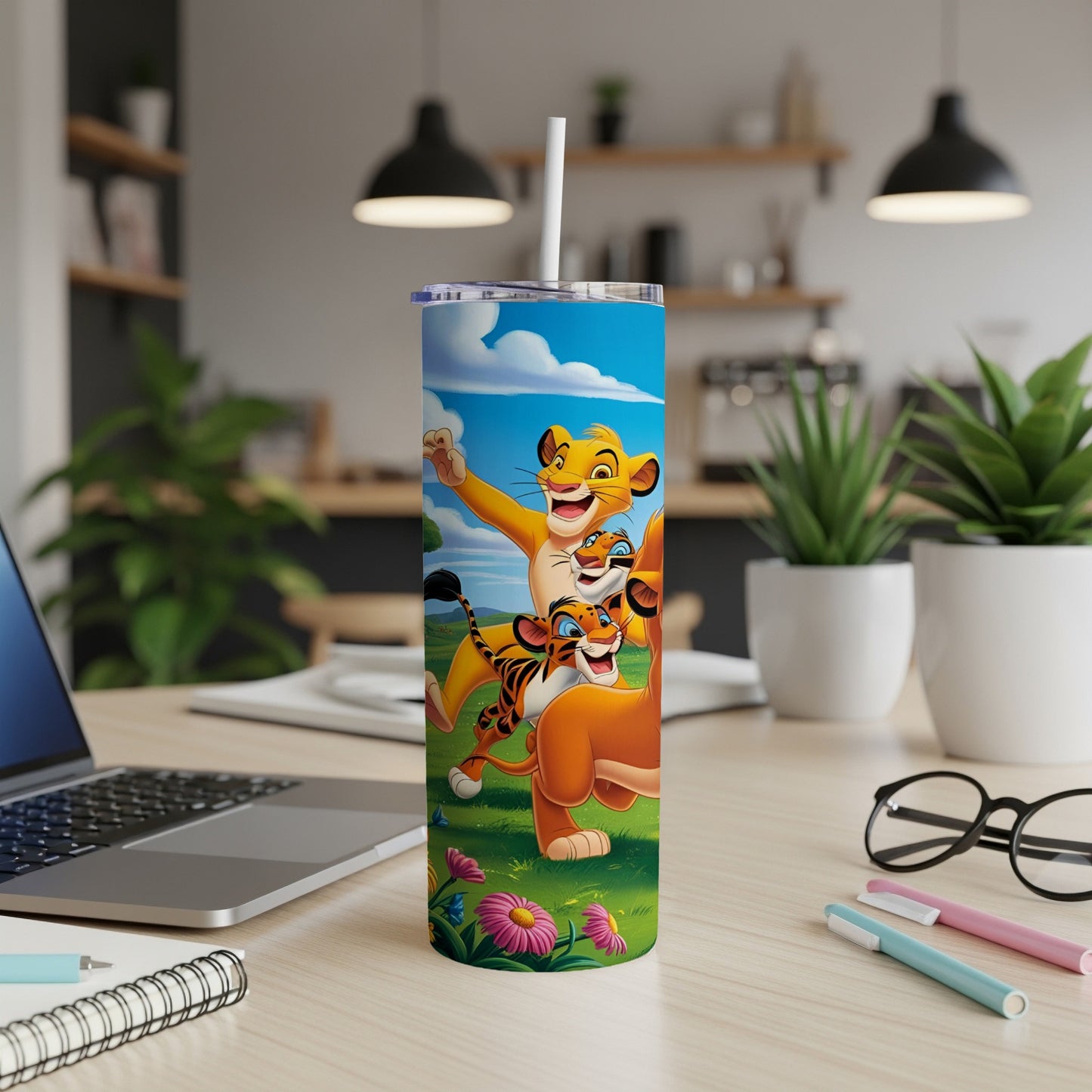 The Lion Guard characters Simba, Nala, and Kion on a colorful background.