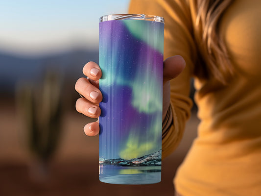 Northern Lights Design Insulated Tumbler for Travelers