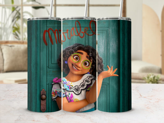 Mirabel Inspired Encanto Tumbler Cup with Straw