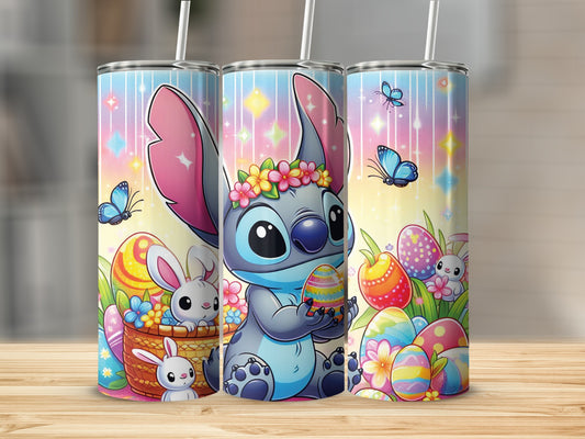 Stitch Easter Eggs Bunnies Butterflies Colorful Tumbler product type