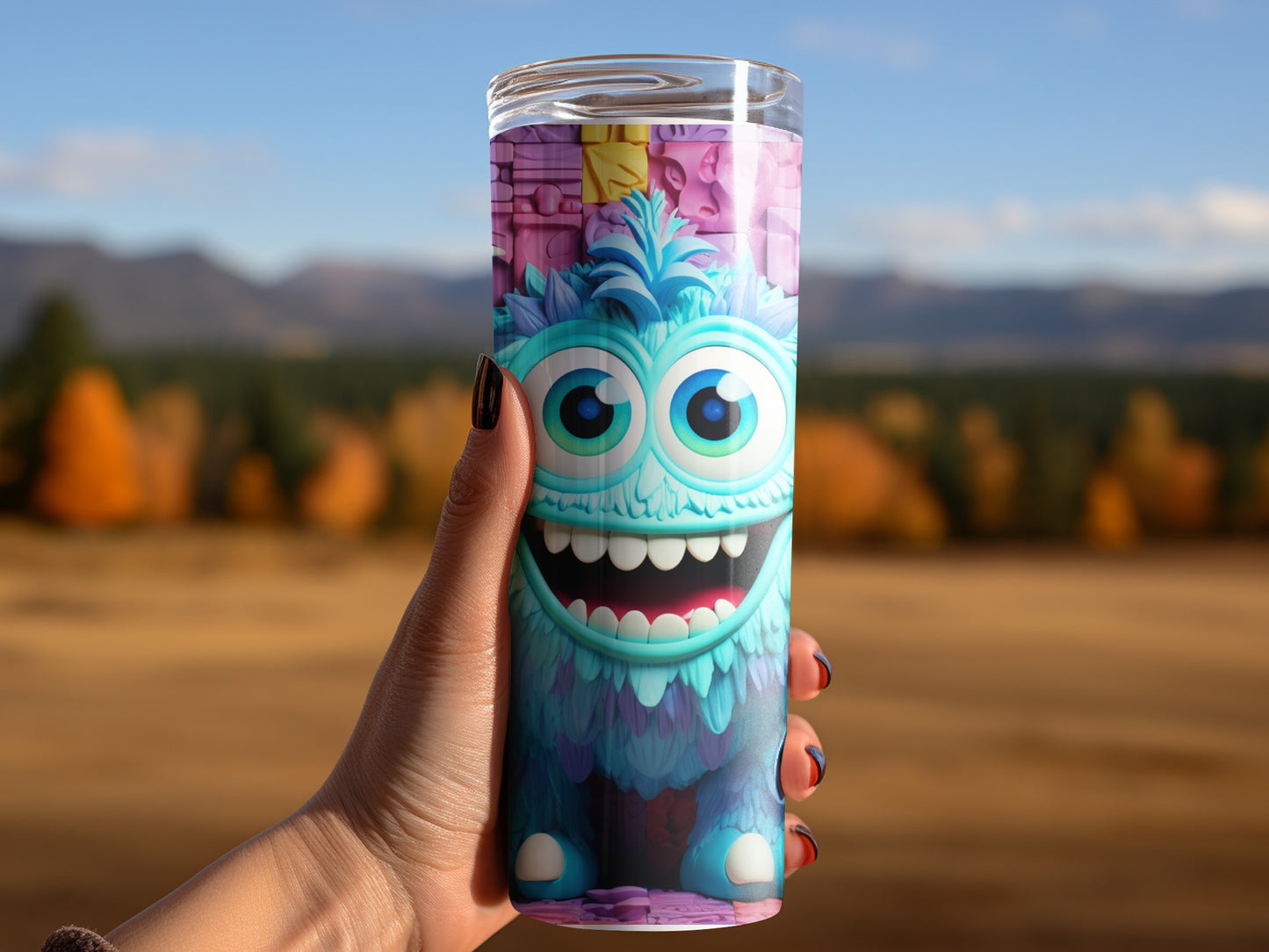 Adorable Cartoon Monster Themed Drinkware Cup