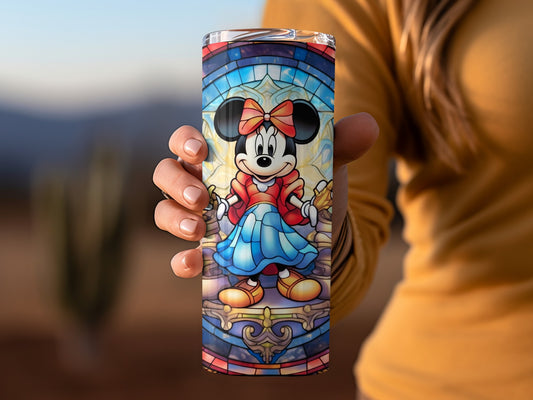 Colorful Minnie Mouse Artwork Insulated Tumbler Cup
