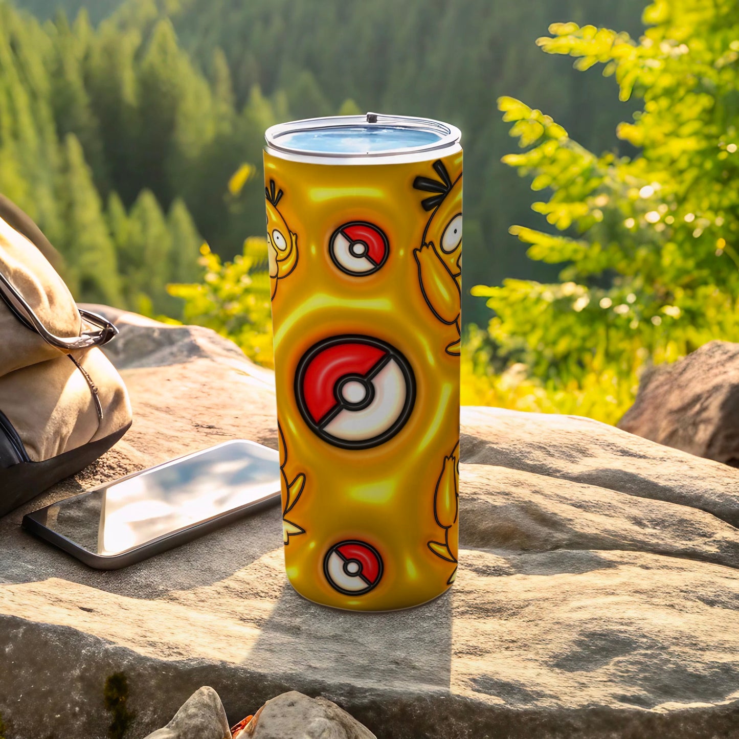 Psyduck and Poké Ball Outdoor Adventure Tumbler