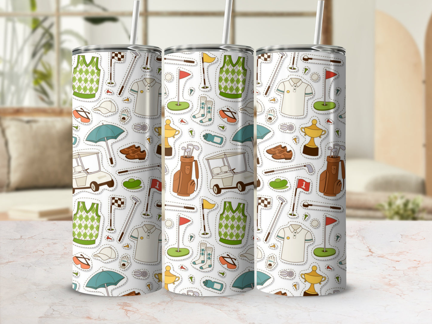 Golf Themed Tumblers for Sports Enthusiasts