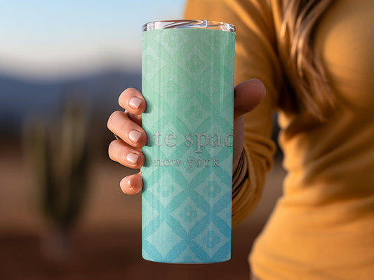 Inspired By Fabulous Kate Spade New York Light Blue Floral Pattern Tumblers