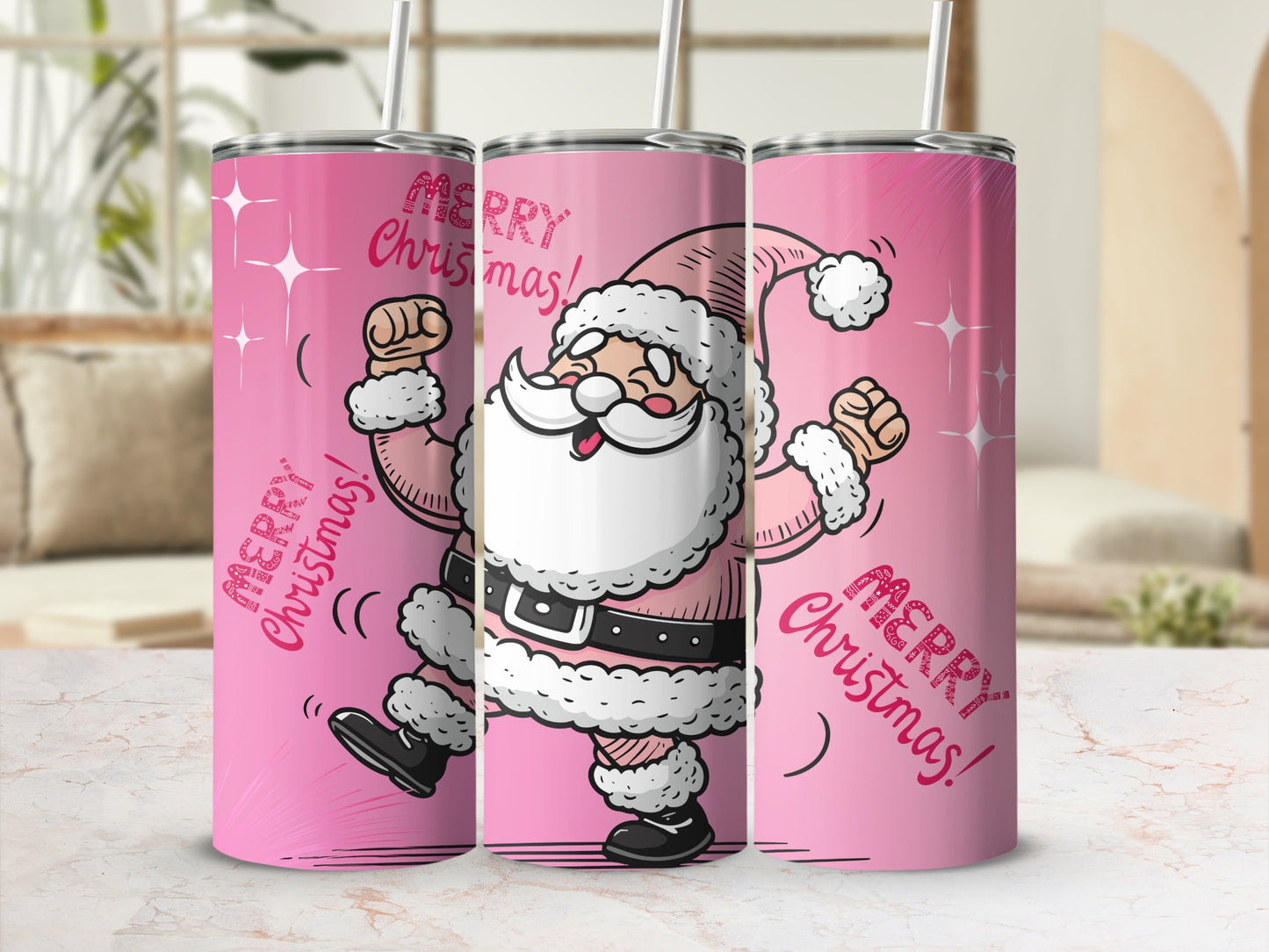 Merry Christmas Santa Claus design tumbler product