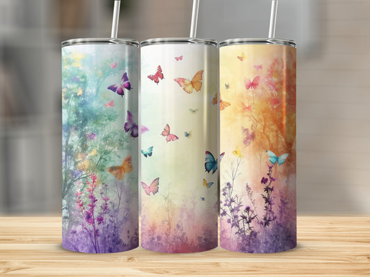 Watercolor Butterfly Garden Art Vibrant Tumblers product type