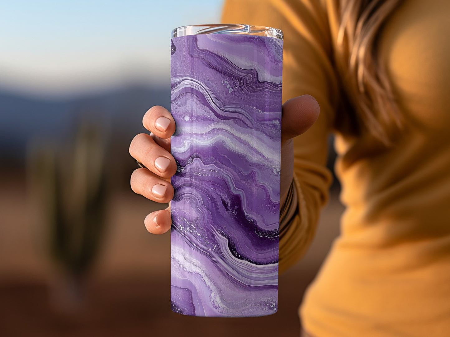 Abstract Purple Swirls Pattern for Unique Drinkware Tumblers