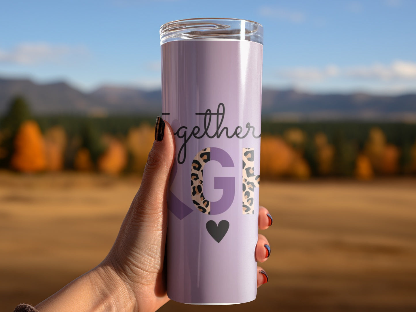 Together KG Leopard Heart Travel Mug Cup Tumbler