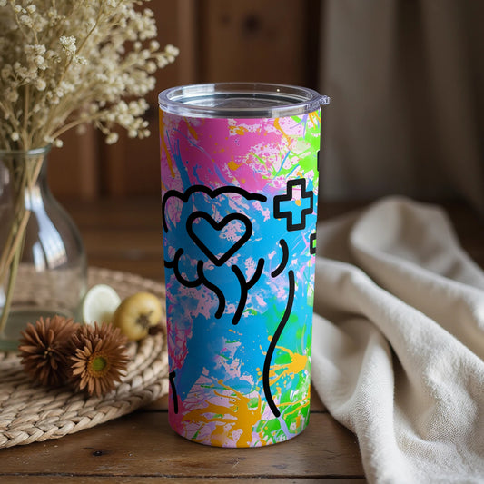 Colorful Abstract Artistic Brain Design tumbler