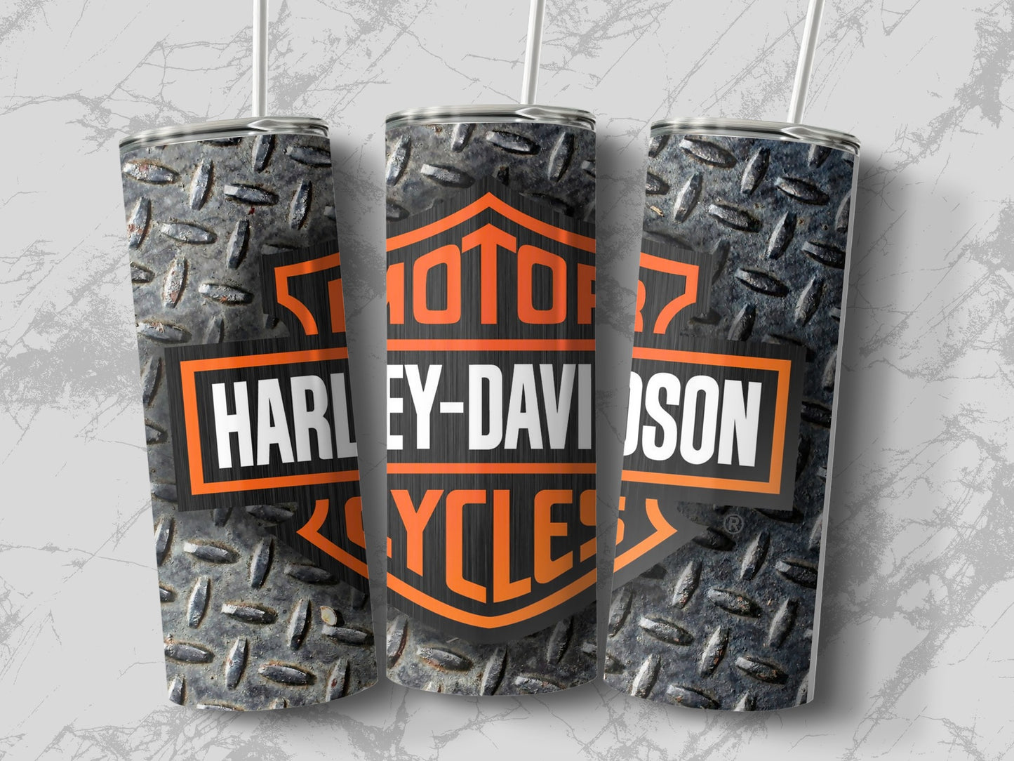 Harley-Davidson Motorcycles Metal Pattern Tumbler
