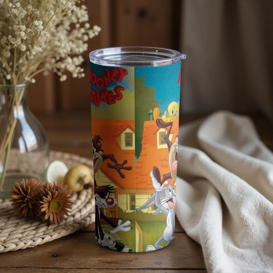 Colorful Looney Tunes Characters Travel Mug