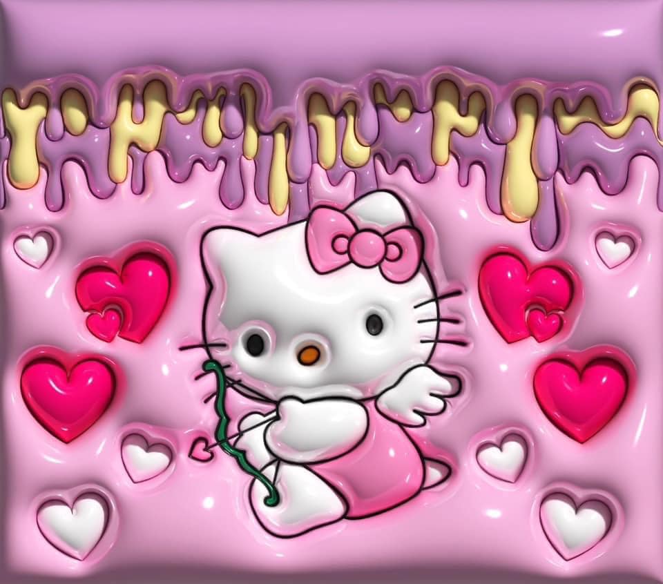 Hello Kitty 3d Heart Tumbler