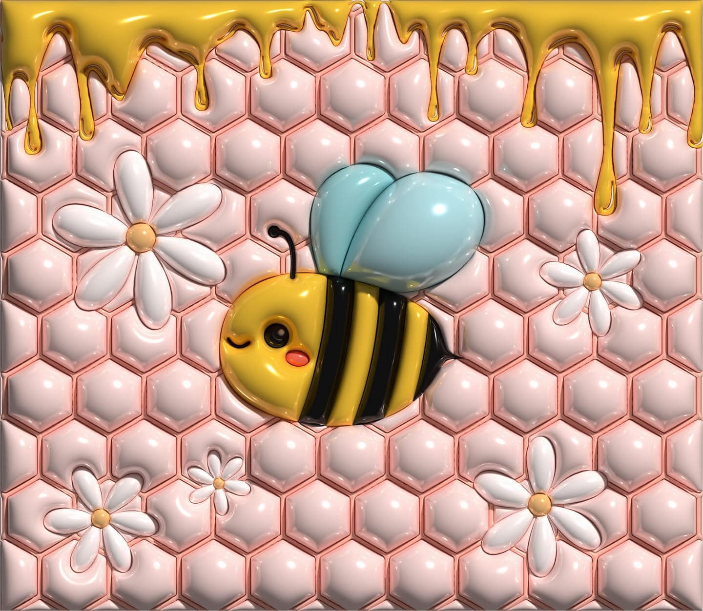 3D Inflated Bumblebee tumbler