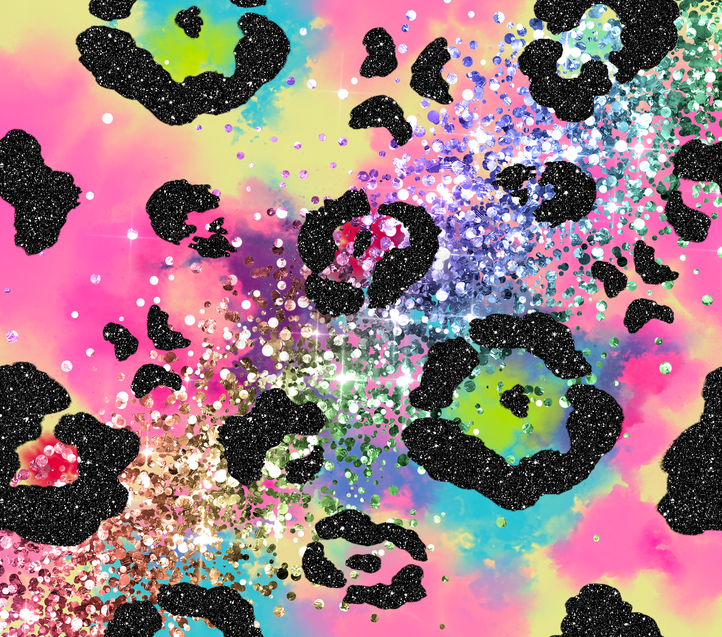 Pink Glitter Leopard spots tumbler