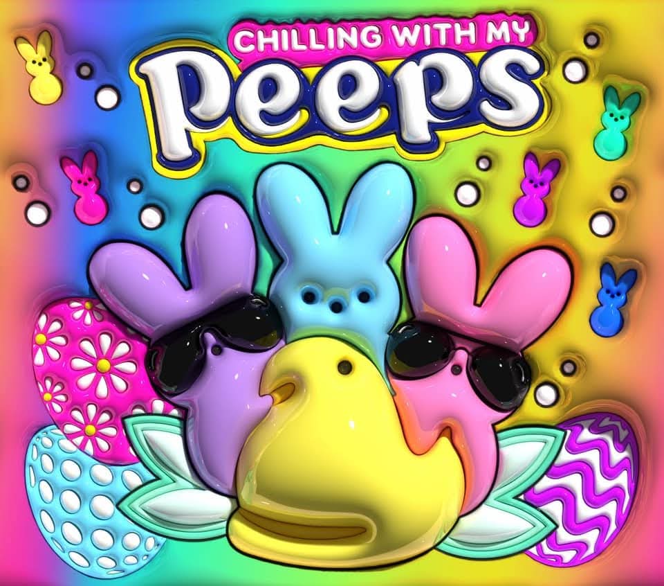 Peeps 3D tumbler