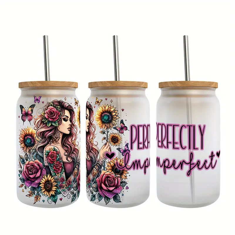 Perfectly Imperfect 16 ounce Glass tumbler