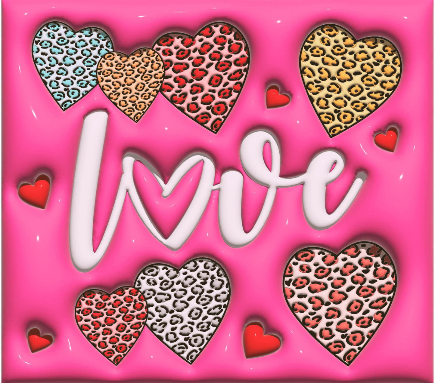 Love 3D inflated Tumbler