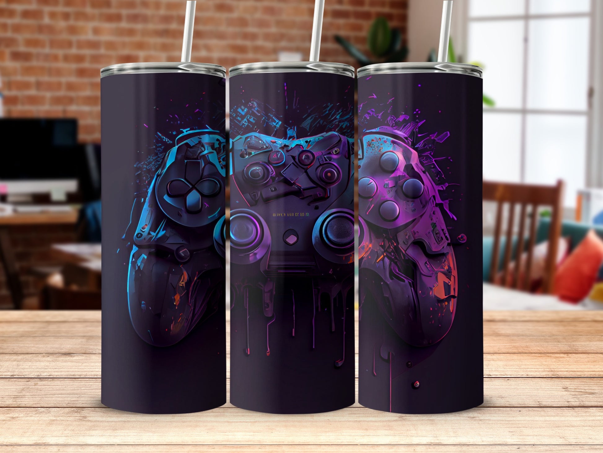 Vibrant Gamer Control Art Insulated Tumbler