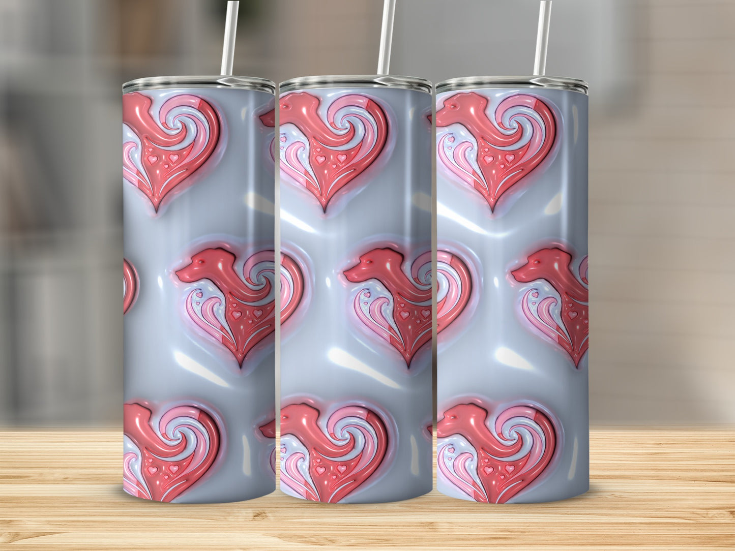 Unique Heart Pattern Design Tumbler