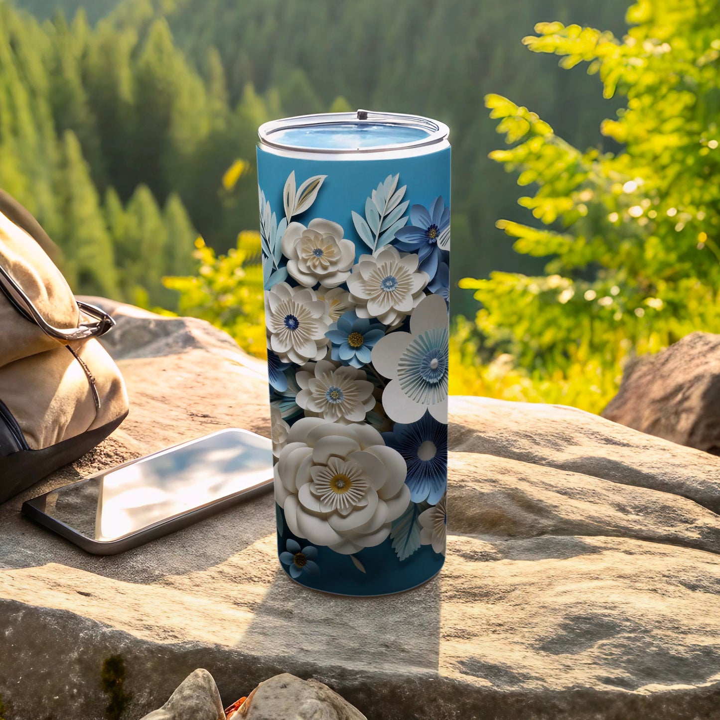 Blue Floral Paper Cut Design Insulated Tumbler product type
Tumbler
Floral
Blue
Flowers
Paper Cut
Drinkware
White
Botanical
Layered
Aesthetic
Insulated
Gift
Travel
Unique
Petals
Modern
Elegant
Bloom
Cup
Sky Blue