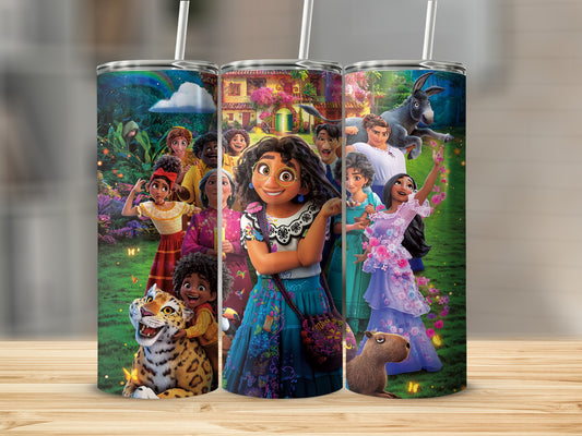 Vibrant Celebration Themed Colorful Tumbler with Lid
