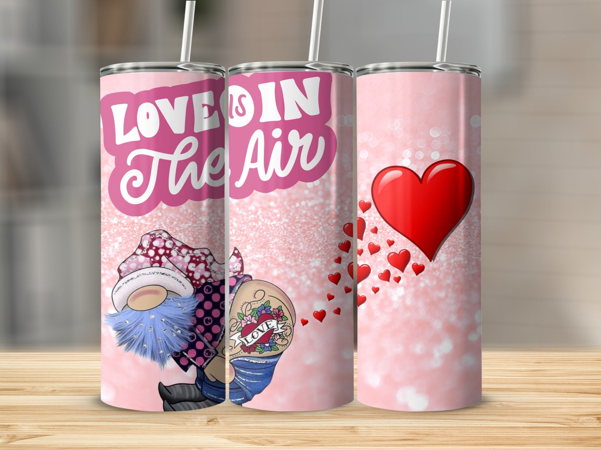 Love is in The Air Valentine Tumblers