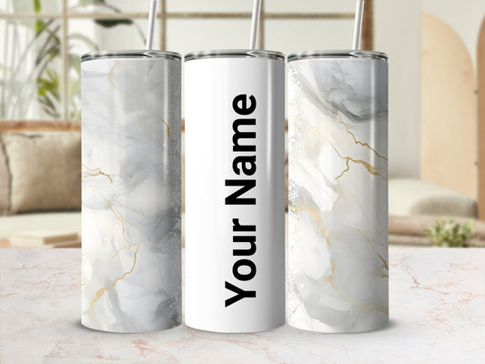 Personalized Marble Tumbler with Custom Name Tumbler