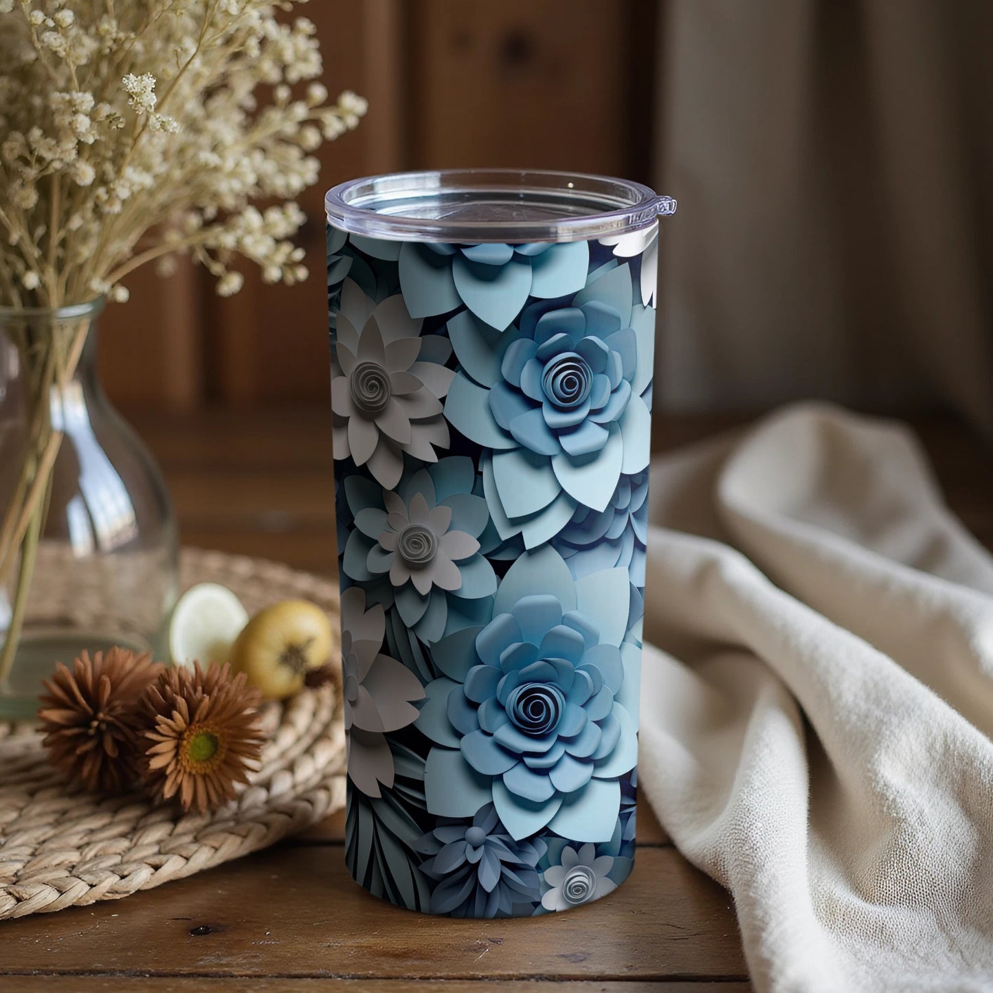 Elegant Succulent Garden Design Travel Tumbler