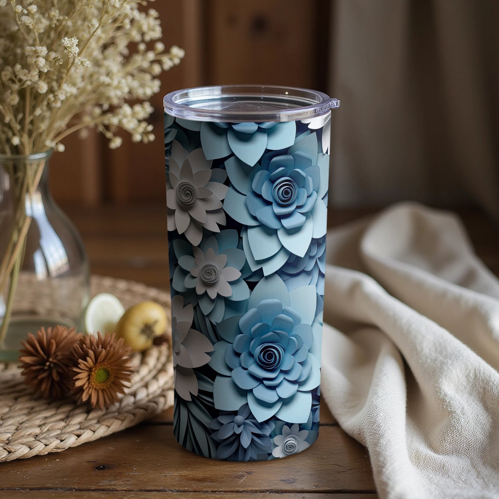 Elegant Succulent Garden Design Travel Tumbler