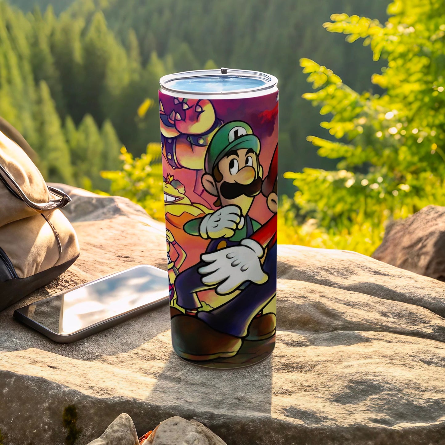 Luigi and Mario Forest Adventure Travel Mug