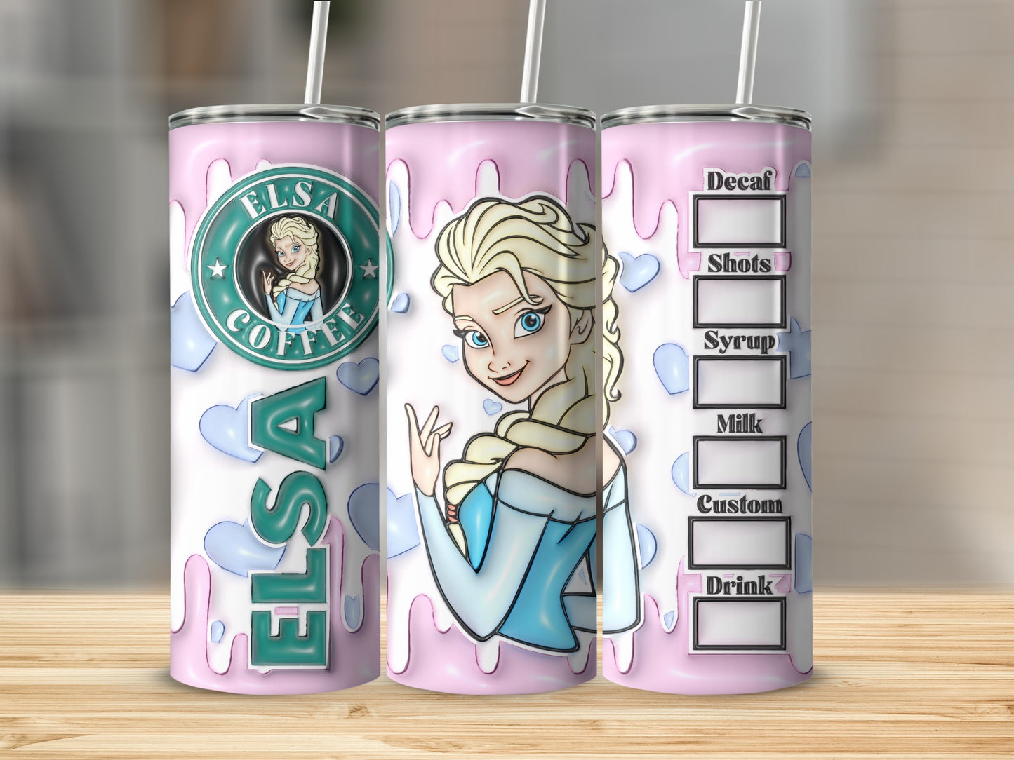 Elsa Coffee Customizable Checklist Tumbler