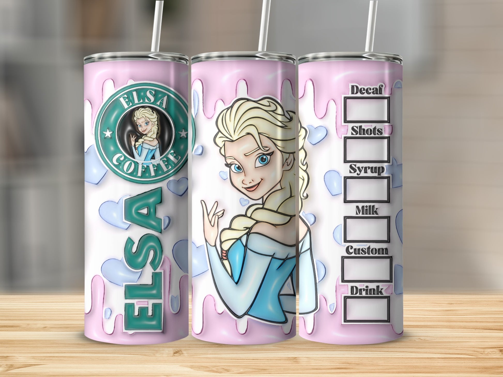 Elsa Coffee Customizable Checklist Tumbler
