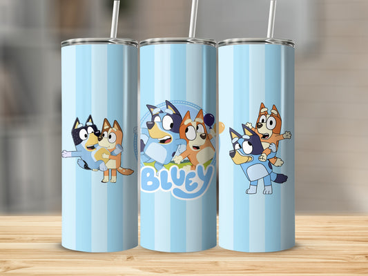 Bluey Cartoon Character Illustrated Tumbler Cup