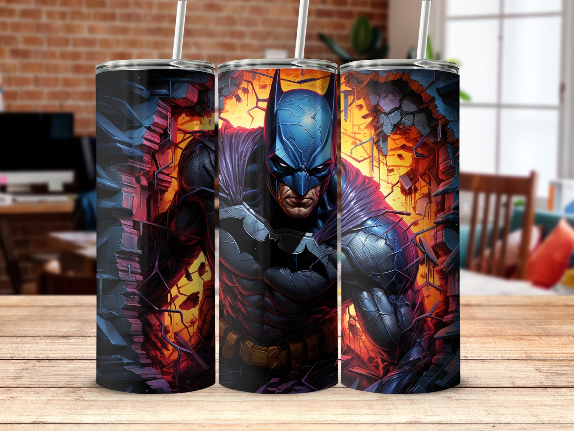 Intense Comic Book Style Batman Design Tumbler