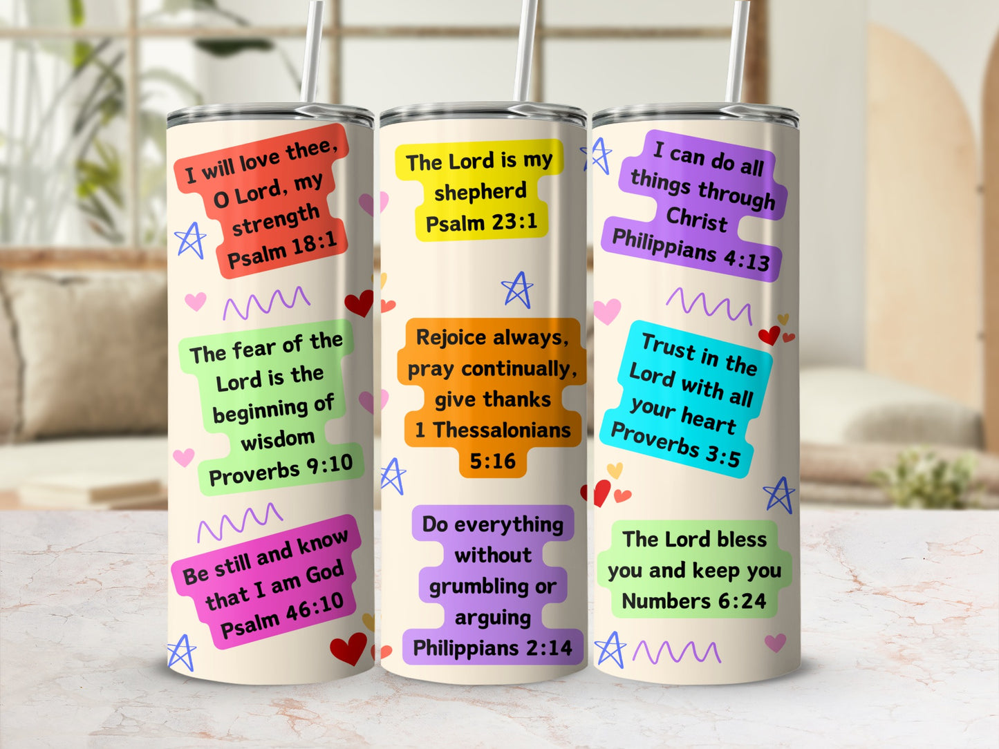 Inspirational Bible Verses Travel Mug Collection