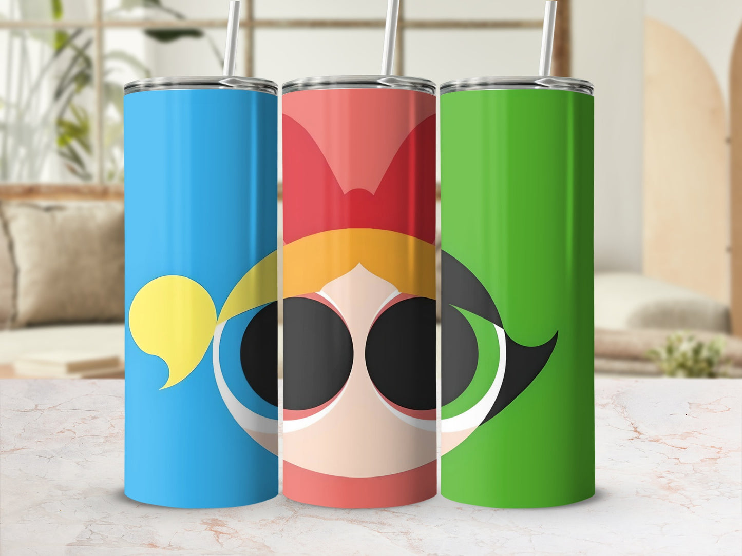 Colorful Cartoon Character Insulated Tumbler Set