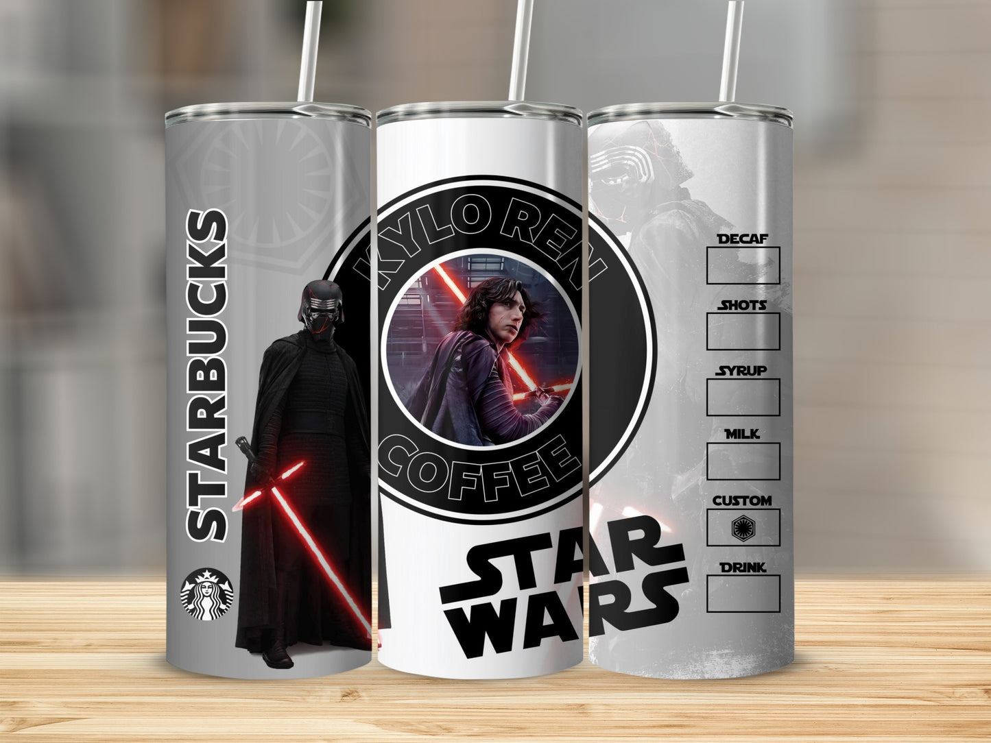 Kylo Ren Starbucks Coffee Star Wars Tumbler