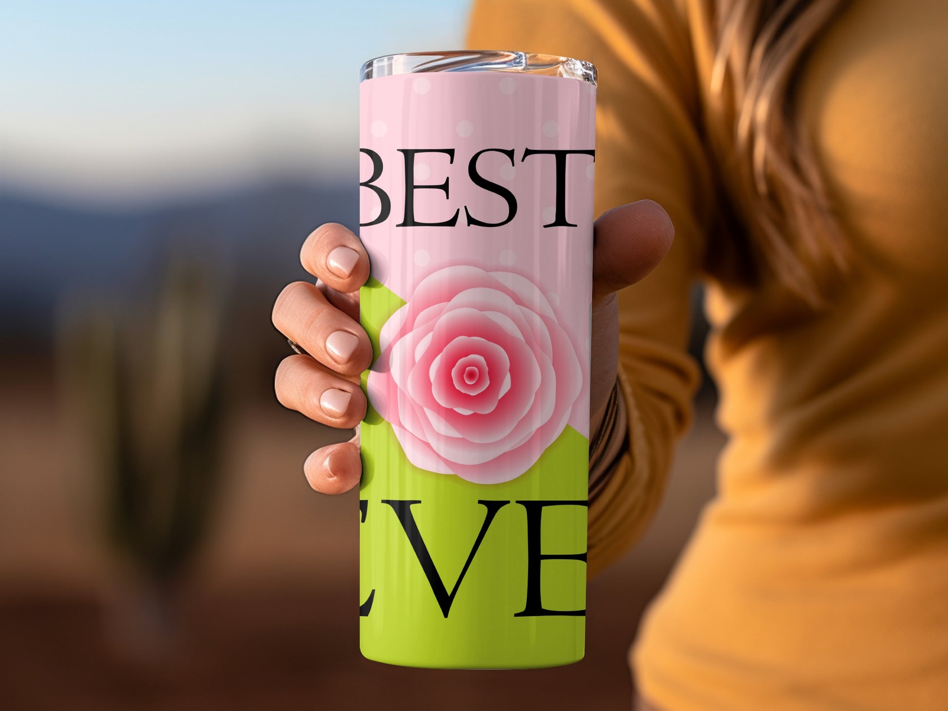 Best Lover Floral Design Insulated Tumbler