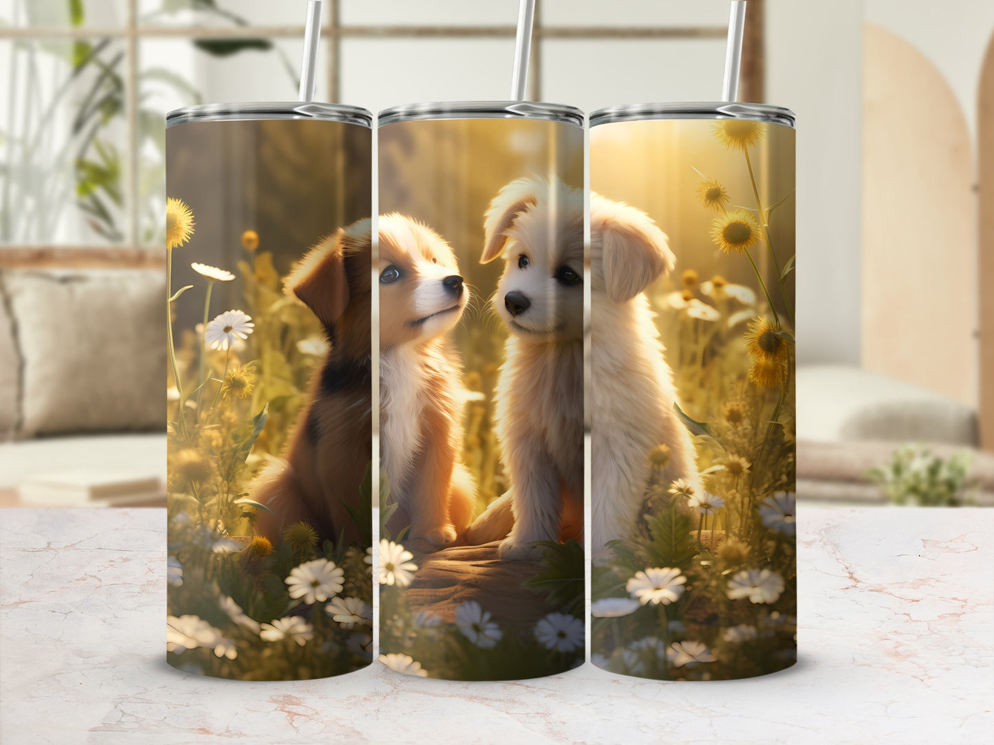 Adorable Puppies Golden Field Flowers Tumbler product type
Tumbler
Puppies
Dogs
Flowers
Daisy
Field
Meadow
Sunlight
Goldenhour
Nature
Outdoors
Cute
Adorable
Sweet
Joyful
Happy
Aesthetic
Canine
Gift
Petlover