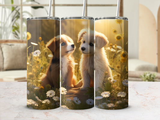 Adorable Puppies Golden Field Flowers Tumbler product type
Tumbler
Puppies
Dogs
Flowers
Daisy
Field
Meadow
Sunlight
Goldenhour
Nature
Outdoors
Cute
Adorable
Sweet
Joyful
Happy
Aesthetic
Canine
Gift
Petlover