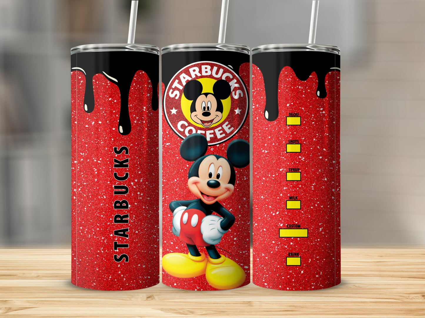 Starbucks Mickey Mouse Coffee Design Tumbler