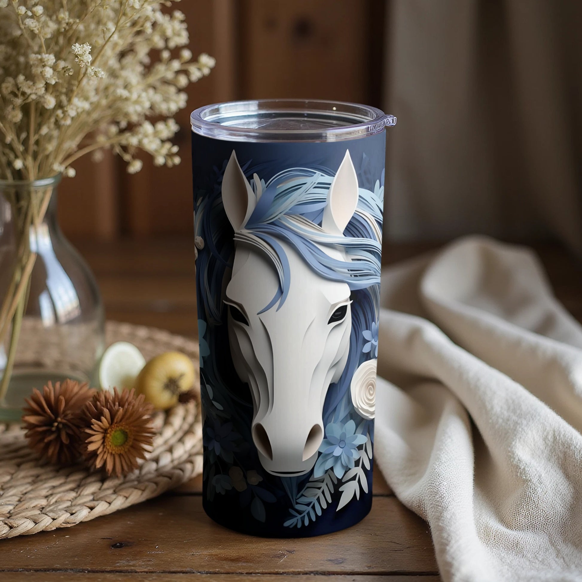 Elegant Horse Design Insulated Travel Tumbler Product