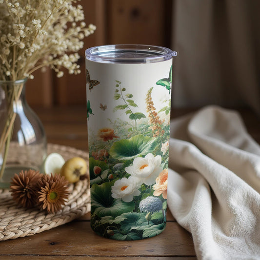 Elegant Floral Design Insulated Tumbler for Everyday Use