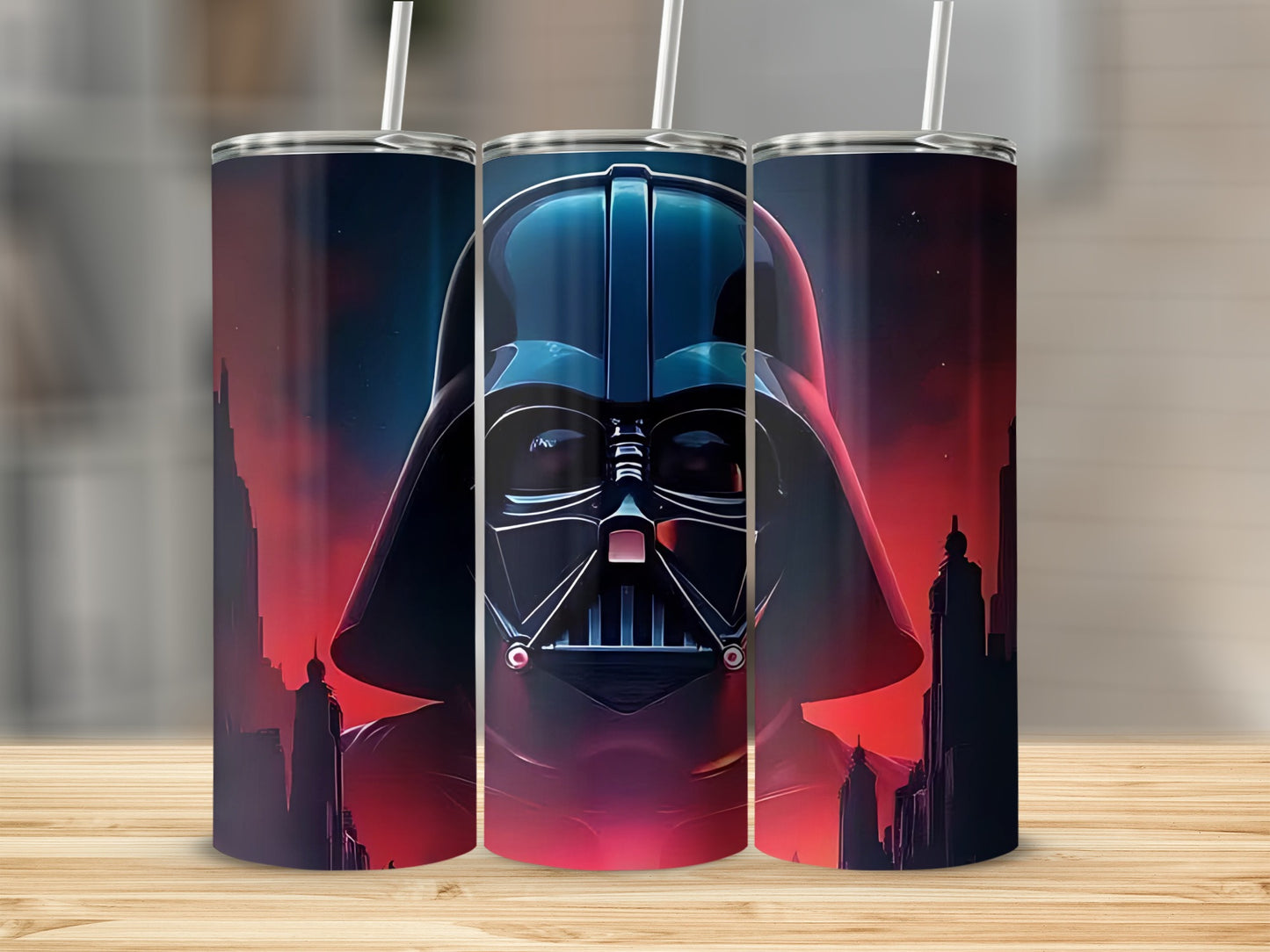 Darth Vader Red Cityscape Silhouette Tumbler product type