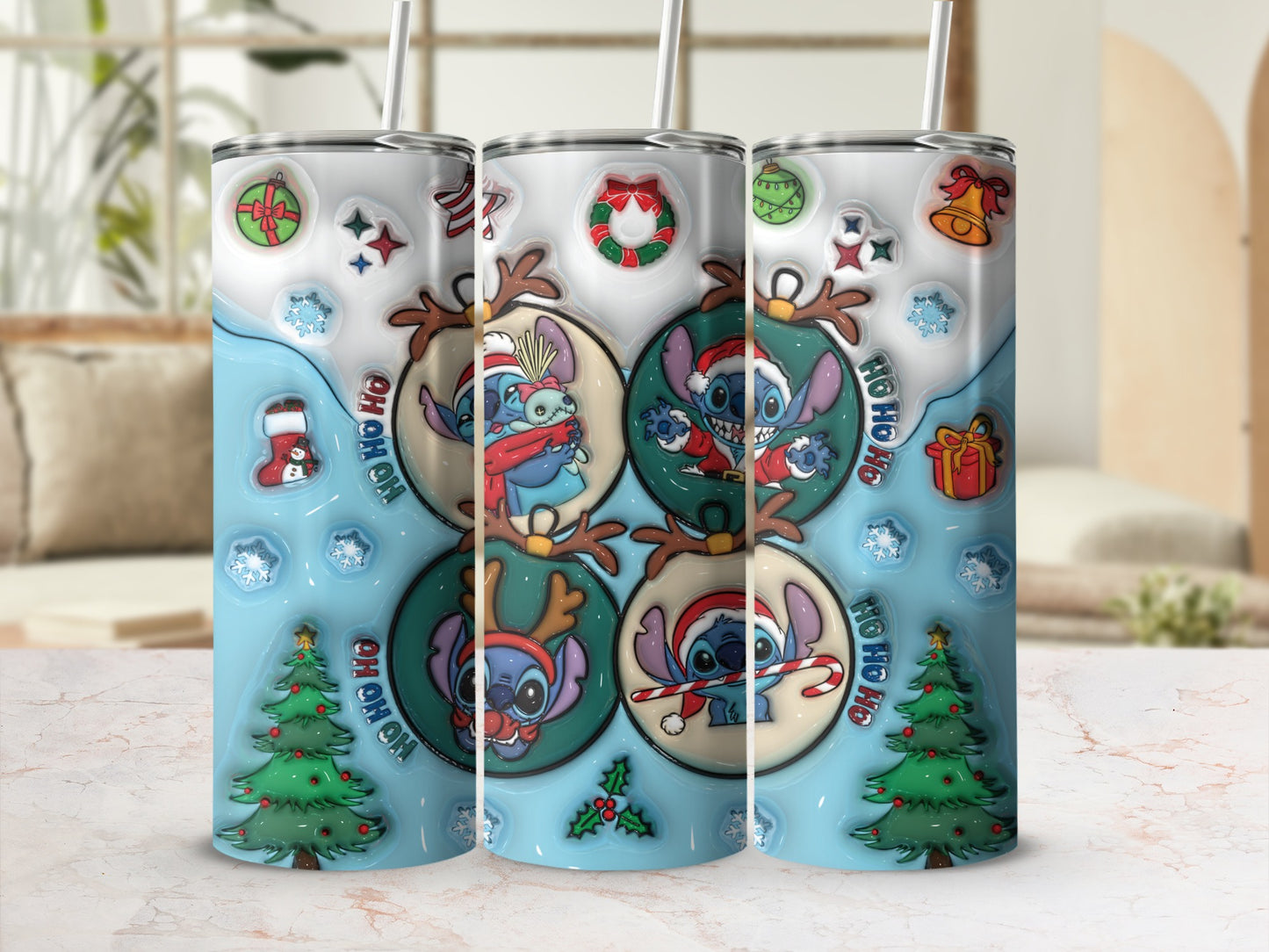 Christmas Character Holiday Themed Insulated Tumbler