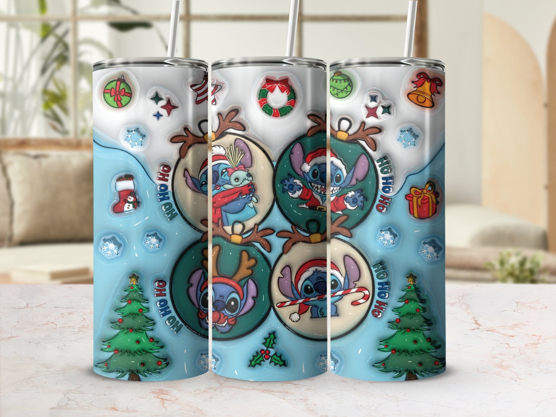 Christmas Character Holiday Themed Insulated Tumbler