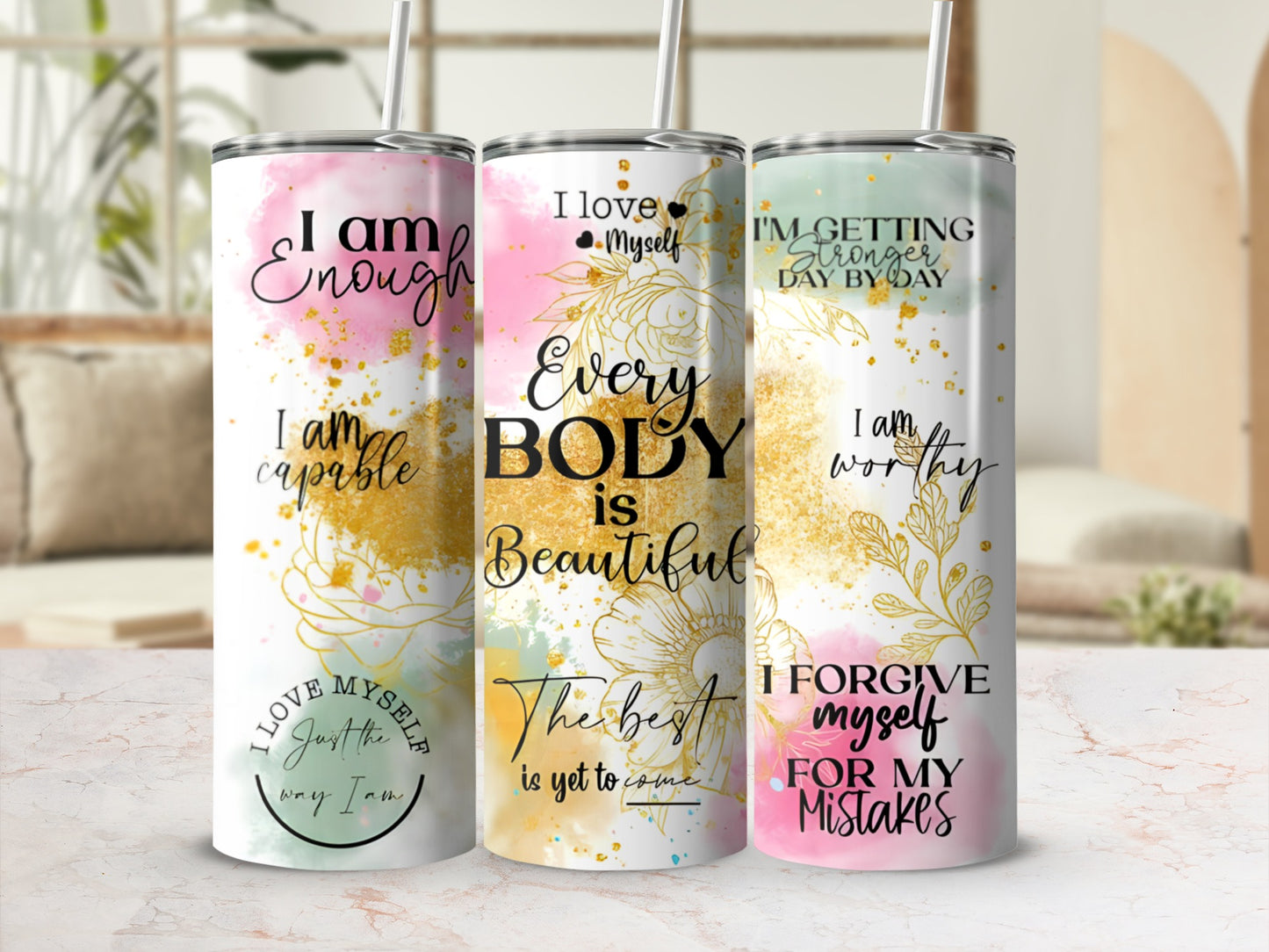 Inspirational Motivational Quote Stainless Steel Tumbler