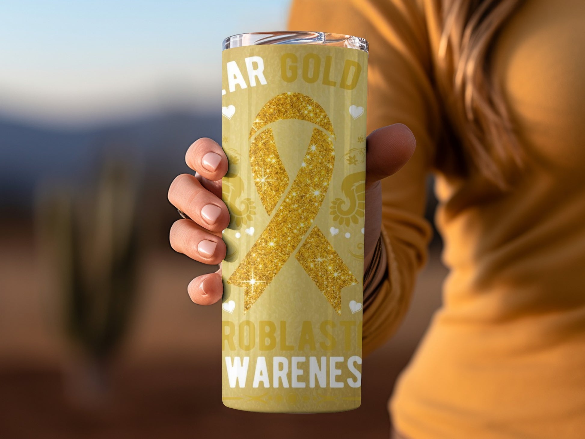 Wear Gold Ribbon Awareness Tumbler