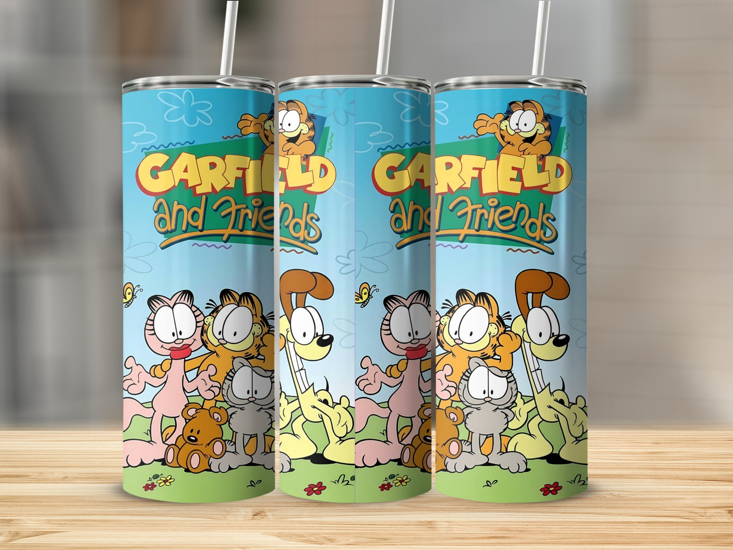 Garfield and Friends Cartoon Tumbler Cup 20 oz